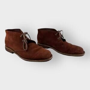 Hush Puppies Norco Suede Ankle Boots Men's Size 10 Red Brown Chukka